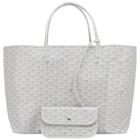 white goyard side bag|Goyard white tote bag.